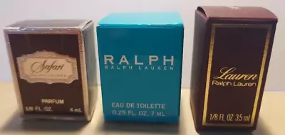 RALPH LAUREN Vintage Miniature Perfume Trio • $74.99