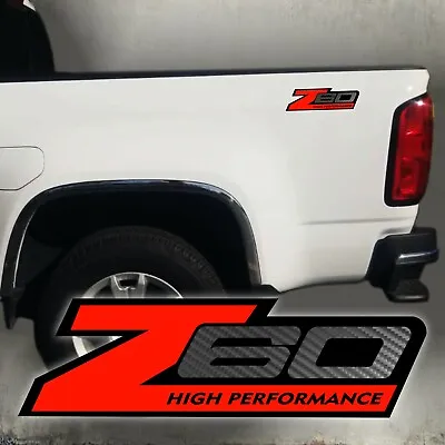 $25.99 • Buy Z60 Stickers Decal High Performance  Truck Carbon Fiber Cut (SET)