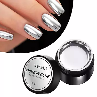 Silver Chrome Nail PolishMetallic Painting Gel 3D Metal Painted Liquid UV Light • $9.88