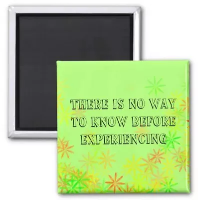 Square Magnet Daily Quotes Reminder Experience Size 2 Inch Print Collectable • £19.28