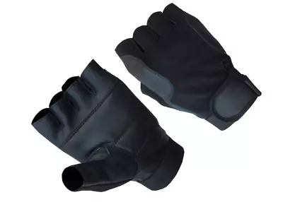 A&H Apparel Mens Premium Genuine Lamb Fingerless Leather Driving Gloves • $9.99