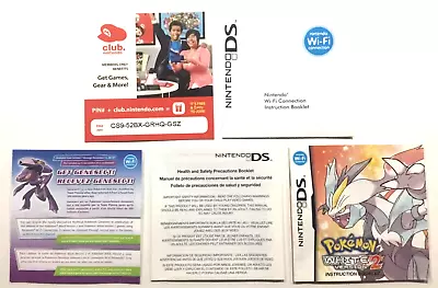 $39.10 • Buy Pokémon White 2 Nintendo DS Authentic Manual + Inserts Only NO GAME