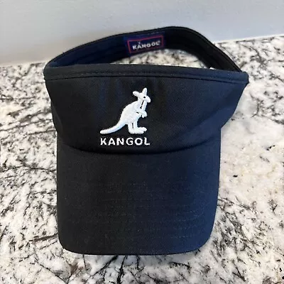 Kangol Cotton Twill Flexfit Golf Visor Hat Logo Black OSFA • $15