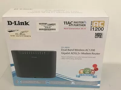 D-LINK Dual Band Wireless ADSL2+ Modem Router - DSL-2880AL • $79