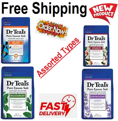 Dr Teal's Pure Epsom Salt Soak Pre & Post Workout With Menthol 3 Lbs.SelectTypes • $8.95