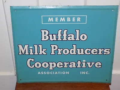 Vintage Member Buffalo Milk Producers Cooperative Metal Embossed Sign • $180