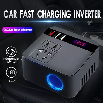 Car Inverter 300W DC 12V To DC 110V Cigarette Lighter Power Supply Inverter • $17.25