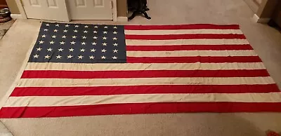 Vintage 48 Star American Flag Giant 62  X 109   • $115