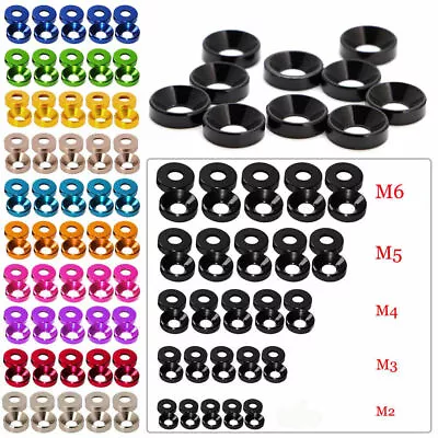 10~100Pcs Aluminum Alloy M2 -M6 Anodized Countersunk Head Bolt Washers Gasket US • $8.91