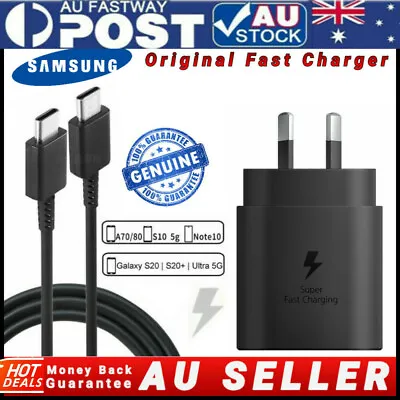 $24.90 • Buy Genuine Original Samsung 25W Super FAST Wall Charger For Note S8/10/S20/S20/S21+