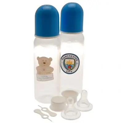 Manchester City FC 2pk Feeding Bottles (football Club Souvenirs Memorabilia) • £16.25