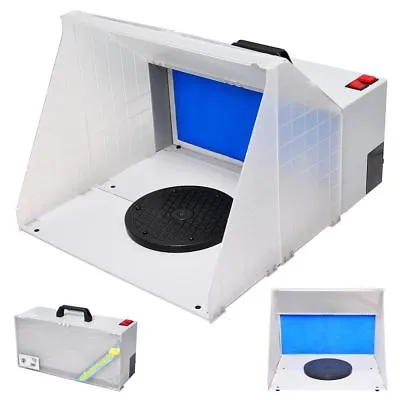 Portable Airbrush Paint Spray Booth Kit Oder Extractor Gun Toy Hobby Model Parts • $95.90