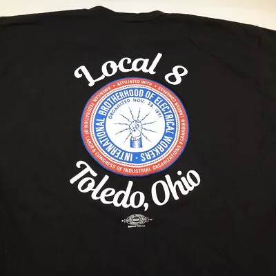 LIFEWEAR TOLEDO UNION LABOR ELECTRICAL WORKERS LOCAL 8 Ohio TEE T SHIRT Mens XL • $17.99