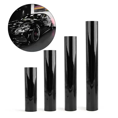 PVC Matt Gloss 6D Black Car Wrap Film Sticker Cabinet Roll Film Sticker Adhesive • £5.94