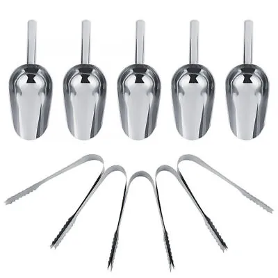 3/5/10PCS Sweet Candy Buffet BBQ Stainless Steel Ice Scoops Tongs Wedding Party • £0.99