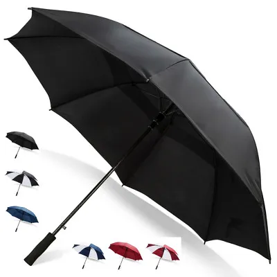 Third Floor Umbrellas 68 Inch Automatic Open Golf Umbrella - Large Vented Canopy • $29.95