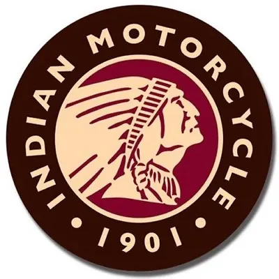 Indian Motorcycle 1901 12  Round Tin Sign Nostalgic Metal Sign Retro Home Decor • $11.99
