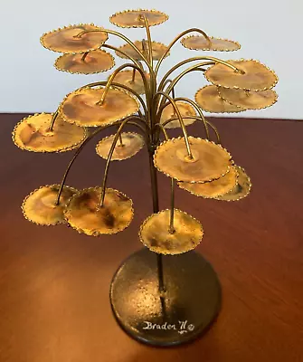 Mid-Century Modern 1971 Signed Brass & Steel Raindrop Table Tree Sculpture 10  • $78.97