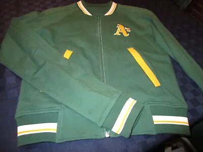 NEW OAKLAND A's MLB YOUTH ZIP FRONT SWEAT SHIRT JACKET GREEN MEDIUM LARGE • $22.49