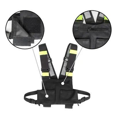$19.94 • Buy Radio Harness Chest Rig Bag Pockets Pack Holster Vest For 2 Way Radio Walkie
