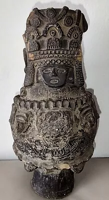 Pre Columbian Maya Early Classic Period Blackware Pottery Vessel W/ Glyphs • $1795