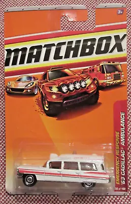 Matchbox 2009 Emergency Response  '63 Cadillac Ambulance #56 White • $13.55