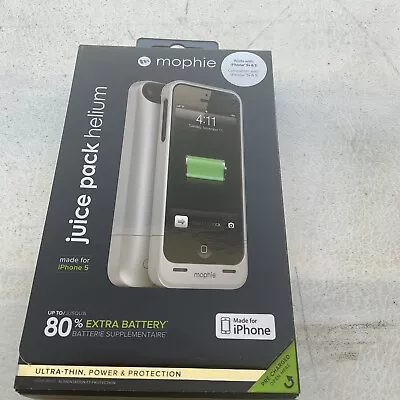 Mophie Juice Pack Helium Air Battery Case Apple IPhone 5 And 5s (JPHS-IP5-SLV) • $12.95