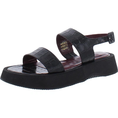 $52.59 • Buy STAUD Womens NICKY OPEN TOE CROC EMBOSSED Strappy Sandals Shoes BHFO 2918