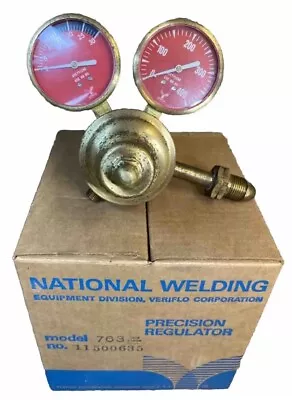 VERIFLO Precision Acetylene Regulator Heavy Brass USA Made Vintage Welding Equip • $99