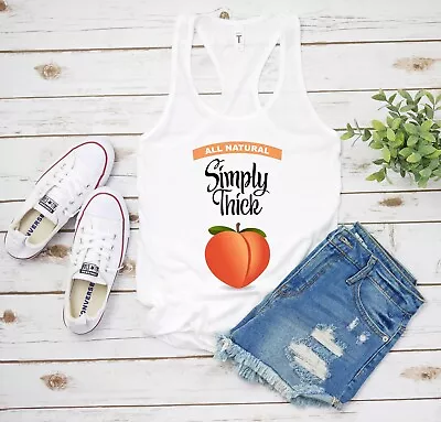 $16.99 • Buy Simply Thick All Natural Women's Racerback Tank Top Funny T-Shirt New