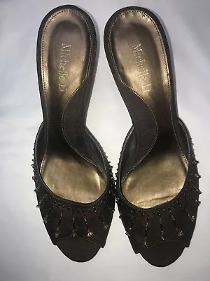 Women's Michelle D Slingback Heeled Sandals Shoes Size 8 1/2Med • $16.75