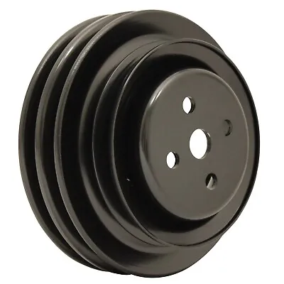 Water Pump Pulley  3 Groove Black Steel Ford 260 289 302 351W 1965-1973 V8 • $42.99