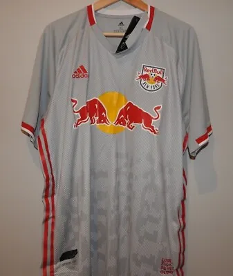 MLS Adidas New York Red Bulls Soccer Football Jersey New Mens Sizes MSRP $120 • $31.99