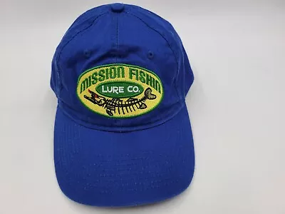 Mission Fishin Lure Co Adjustable Hat Cap Fishing Dad Mom Men Women Blue Yellow • $7.49