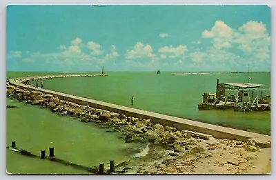 Postcard Corpus Christi Beach TX Fishing Jetties Vintage Card • $30.29