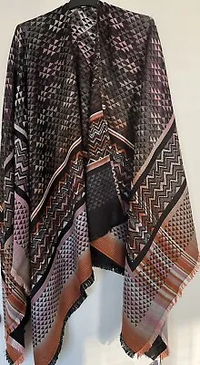 NWT Authentic Missoni Wool-Blend Wrap Scarf Cape Poncho 1 Size • $245