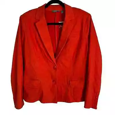 Motto Coral Colored Blazer Two Button Cotton Rayon Blend Size 14 • $18.88