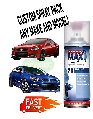 GLOSS CLEAR 2K SPRAYMAX TOUCH UP PAINT SPRAY 400ml CAN SOLID AUTOMOTIVE TOP COAT • $51.95