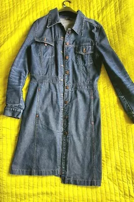 Denim Long Coat By Mango Size 14 • £10.99