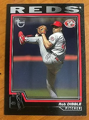 ROB DIBBLE 2004 Topps Retired Signature BLACK Card #87 Serial #d /99 REDS • $8.95