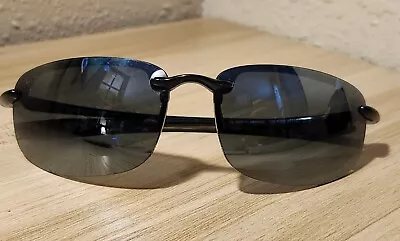 Used MAUI JIM Sunglasses HO'OKIPA MJ 407-02 Black Frames Only - No Nose Pads • $39.99