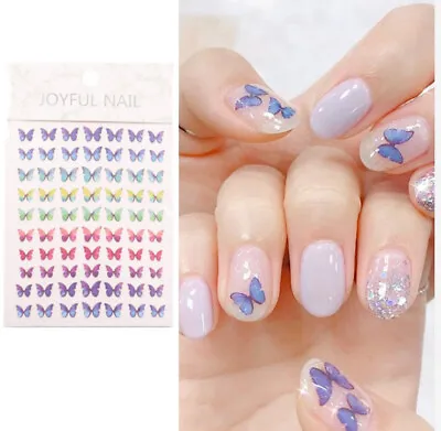 Colorful 3D Butterfly Nail Stickers Art DIY Designs Waterproof Decal Manicure • $2.99