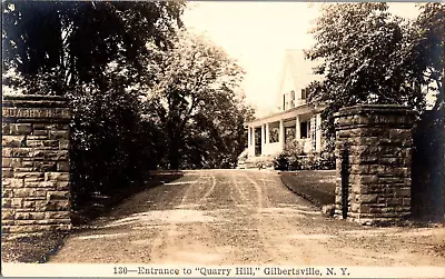 Postcard Entrance Quarry Hill Restuarant Gilbertsville New York RPPC Unposted • $22.99