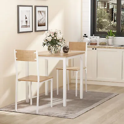 Modern Kitchen Table And 2 Chairs Furniture Collection With Sturdy Metal Frame • $121.99