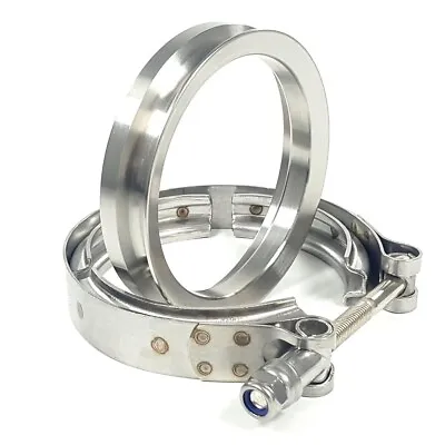 4  Exhaust Flange + Clamp 4.21  Marmon Fit Borg Warner Turbo SX SX-E S200 S300 • $32.89