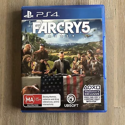 Far Cry 5 Sony PlayStation 4 PS4 - PAL - VGC - Complete - Ubisoft - Free Post • $18.95