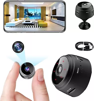 Mini Video-Only SurveillanceHidden Video CamerasNight Vision Indoor/Outdoor Sm • $15.93