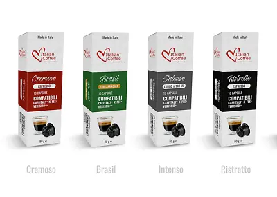 Italian Coffee Capsules Compatible With Starbucks Verismo CBTL Caffitaly K-fe... • $27.75