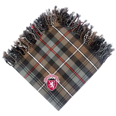 HS Scottish Kilt Fly Plaid Weathered Mackenzie Tartan Acrylic Wool 48  X 48   • £24.99