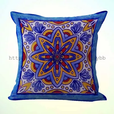 Talavera Mexican Spanish Cushion Cover Pillow Cushion Covers • $15.73